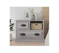 Table de chevet sonoma gris 60x39x45 cm