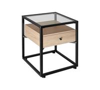 Table de chevet style industriel Bois clair industriel, Chêne Sonoma