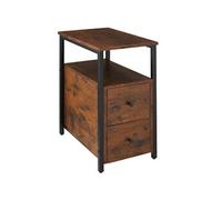 Table de chevet style industriel Bois foncé industriel, rustique