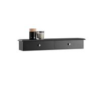 Table de Chevet Suspendu FRG43-SCH SoBuy - 2 tiroirs L64xP15xH10cm - Noir