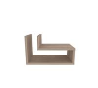 Toilinux.com Table de Chevet Suspendue Effet Bois Isadora - Marron