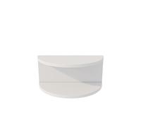 Toilinux.com Table de Chevet Suspendue Forme Demi Lune Camelia - Blanc