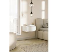 Table de chevet suspendue - SELSEY - WUWU - grège - 1 tiroir - Push-to-Open