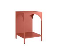 Table de chevet. table d'appoint en acier terracotta