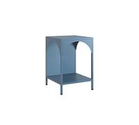 sweeek - Table de Chevet. Table d'appoint en Acier Bleu