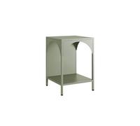 Table de chevet table d'appoint en métal vert