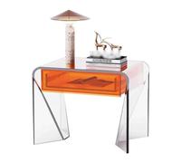 Table de chevet Table de chevet exquise Tables d'extrémité lumineuses Creative Structure irrégulière Table 1 Tiroir de rangement Armoire Table d'appoint