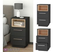 Table de chevet Table de nuit Commode de chevet Lot de 2 Beatrice Sonoma Vicco