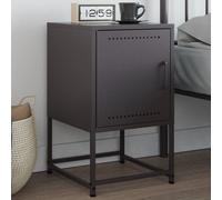 vidaXL Tables de chevet 846447 - 2 pièces Noir - Acier 36x39x60,5 cm