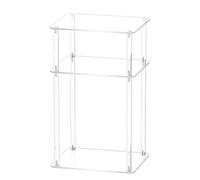 Table de Chevet Transparente - Rangement à Trois Niveaux, Support Latéral en Acrylique de 60 Cm, Accent Transparent pour la Maison, Organisateur Décoratif Mince avec Style de Salon | Présentoir de meu