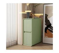 Table de chevet ultra fine en bois - Table de chevet peu encombrante - Table d'appoint - Table de chevet pour salon, chambre à coucher, bureau - Entièrement assemblée - Vert - 30 x 40 x 50 cm (L x P x