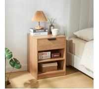 Table de chevet Varkaus 55 x 43 x 40 cm effet chêne