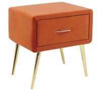 Table De Chevet Velours Orange Flayat Orange