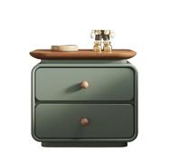 Table de chevet verte avec plateau - Petite table de chevet à double tiroir - Pour chambre à coucher - Élégante table d'appoint parfaite pour la maison
