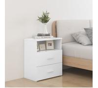 Table de chevet - vidaXL - 2 pcs - Blanc - Bois d'ingénierie - 50x32x60 cm