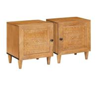 Table de chevet - vidaXL - Bois de manguier - Marron clair - 40x33x46 cm