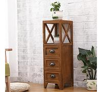 Table de chevet vintage avec étagère ouverte et 2 tiroirs pour chambre à coucher, table de chevet, meuble de rangement, table console de couloir pour salon et couloir