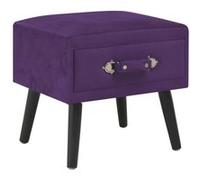 vidaXL Table de chevet en velours 40 x 35 x 40 cm Violet foncé