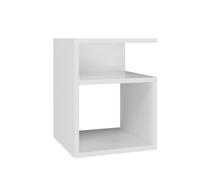 Table de Chevet - VIVALDI - Tammy - Blanc - 30 cm - 1 Tiroir - Design Contemporain