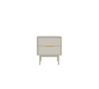 Table de chevet - VIVALDI - VIVA - 2 tiroirs - Couleur cachemire - Style contemporain
