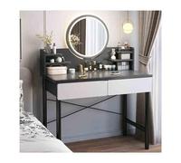 Table de coiffeuse moderne avec lumière LED rabattable pour chambre à coucher et salon 80 x 40 x 126 cm, parfaite pour une métamorphose glamour.