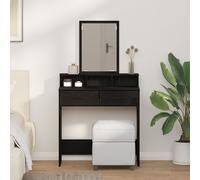 vidaXL Coiffeuse Chêne noir 79 x 41 x 140 cm Bois composite