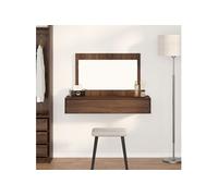 vidaXL Table de Coiffure Murale en Chêne Marron 100x40x70 cm