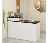 Table de comptoir avec tiroir verrouillable, bureau moderne pour caisse et rangement, bureau de réception peu encombrant pour bureau à domicile et hall