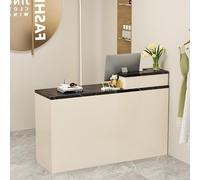 Table de comptoir avec tiroir verrouillable, bureau moderne pour caisse et rangement, bureau de réception peu encombrant pour bureau à domicile et hall