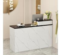 Table de comptoir avec tiroir verrouillable, bureau moderne pour caisse et rangement, bureau de réception peu encombrant pour bureau à domicile et hall
