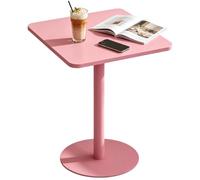 Table de comptoir de Bar à Cocktails Rose, Tables de pub de Bistro avec Base en métal pour Maison, Bar, Salle à Manger, Cuisine, Salon, Table d'appoint de canapé, Assemblage Facile(60x60x73cm)