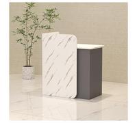 Table de comptoir de réception moderne avec tiroir verrouillable, support de caisse et armoire d'ordinateur, petit bureau d'entrée pour bureau, salon, boutique, spa (A6, 140 cm)