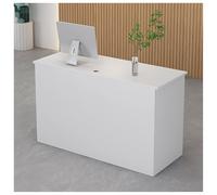 Table de comptoir de réception moderne pour bureau et salon, station de paie, bureau de bienvenue élégant, comptoir de vente au détail (L 140 x H 80 cm/L 55 x H31)