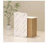 Table de comptoir de réception moderne - Tiroir verrouillable pour ordinateur, petit bureau d'entrée pour bureau, salon, boutique et spa (A7, 60 cm)