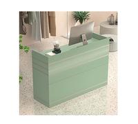 Table de comptoir moderne avec gestion des câbles - Bureau de réception élégant pour salon, bureau, magasin, clinique et maison - Marron clair 60 cm