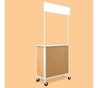 Table de comptoir portable pour salon commercial, présentoir d'exposition en métal pour événements de dégustation, bureau de réception de podium publicitaire, table de promotion pliable