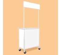 Table de comptoir portable pour salon commercial, présentoir d'exposition en métal pour événements de dégustation, bureau de réception de podium publicitaire, table de promotion pliable