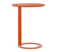 Table De Comptoir, Table D'appoint en Forme De C pour Canapé, Table De Pub Ronde Moderne, Table D'appoint pour Salon, Chambre À Coucher, Montage Facile,Orange