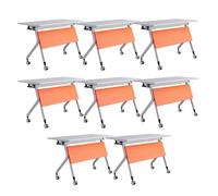 Table de conférence 4 pièces for Salle de Classe, Table de Formation for réunion familiale, Desk de réunion à Plateau Rabattable, Bureau de séminaire rectangulaire(8pcs)