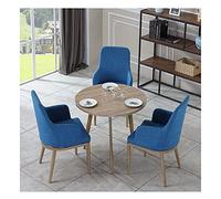 Table de conférence avec 3 chaises pour économiser de l'espace - Parfaite pour le bureau, la réception, le thé, l'hôtel et le restaurant - Design élégant et fonctionnel pour n'importe quel