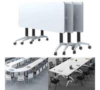 Table de conférence, bureau d'entraînement mobile pliable moderne pour bureau et salle de classe, table de réunion verrouillable, bureau de séminaire portable