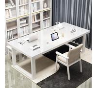 Table de conférence en bois massif pour réunions de bureau, peut accueillir 4 à 8 personnes, table de séminaire durable avec pieds en bois robustes