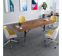 Table de conférence mobile longue pliante avec roues silencieuses, grande table de réunion moderne pour bureau, salle de formation et séminaires, mobilier de conférence portable et polyvalent