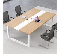 Table de conférence moderne avec gestion des câbles, 160 à 240 cm de long, table de séminaire pour salle de réunion, salle de classe, salle de classe