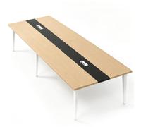 Table de Conférence Moderne avec Passe-Câbles pour Salle de Réunion