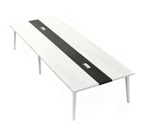 Table de Conférence Moderne avec Passe-Câbles pour Salle de Réunion