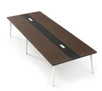 Table de Conférence Moderne avec Passe-Câbles pour Salle de Réunion
