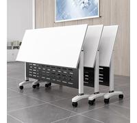 Table de conférence modulaire carrée 3 pièces pour bureau, salle à manger, réception, négociation d'entreprise, club, café, 6 places, dimensions 160 x 60 x 7 cm