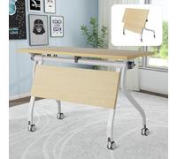 Table de conférence pliable - 4 tables de séminaire mobiles à roulettes pour un transport et un rangement faciles