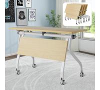 Table de conférence pliable - 4 tables de séminaire mobiles à roulettes pour un transport et un rangement faciles